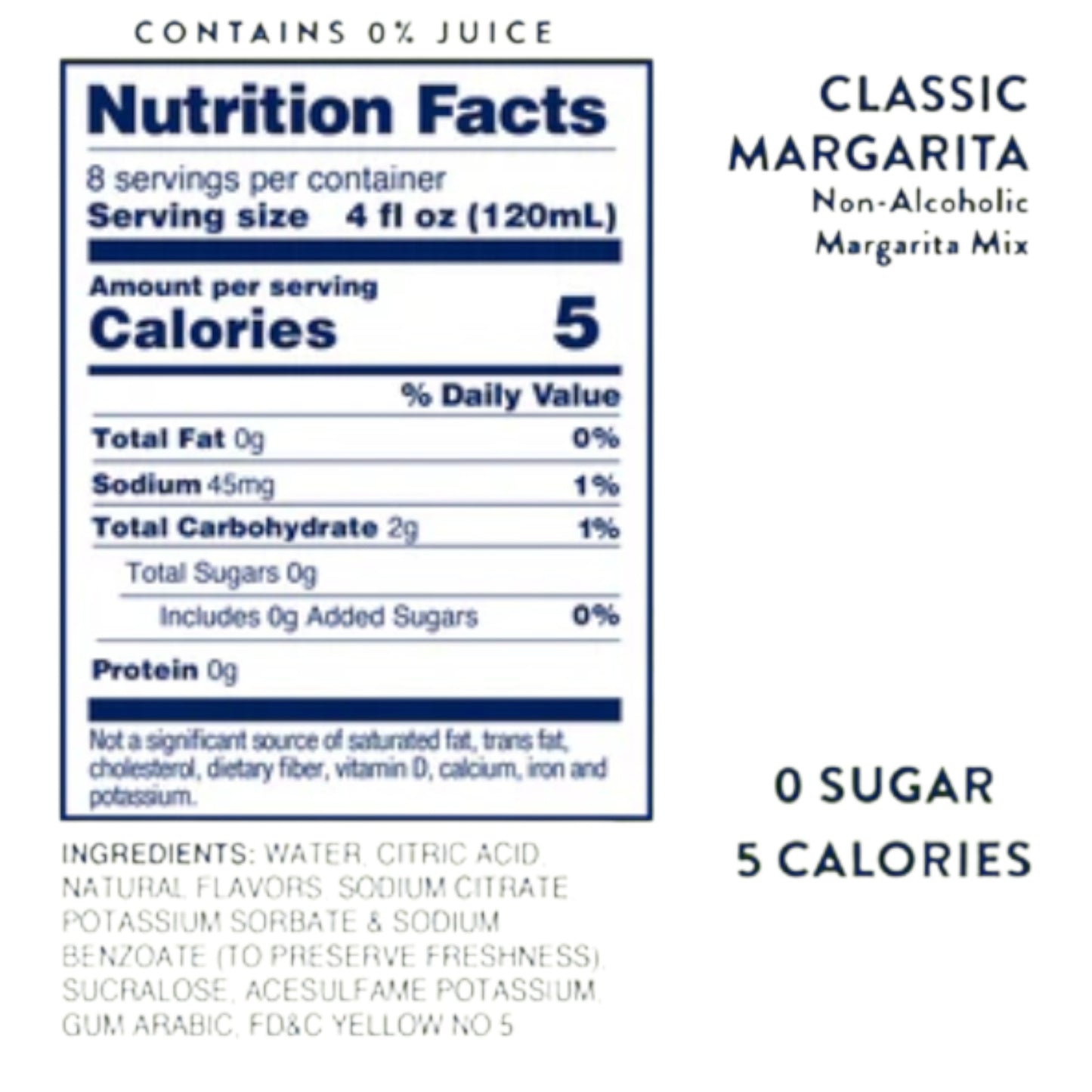 Skinny Syrup - Margarita Mix - 946ml