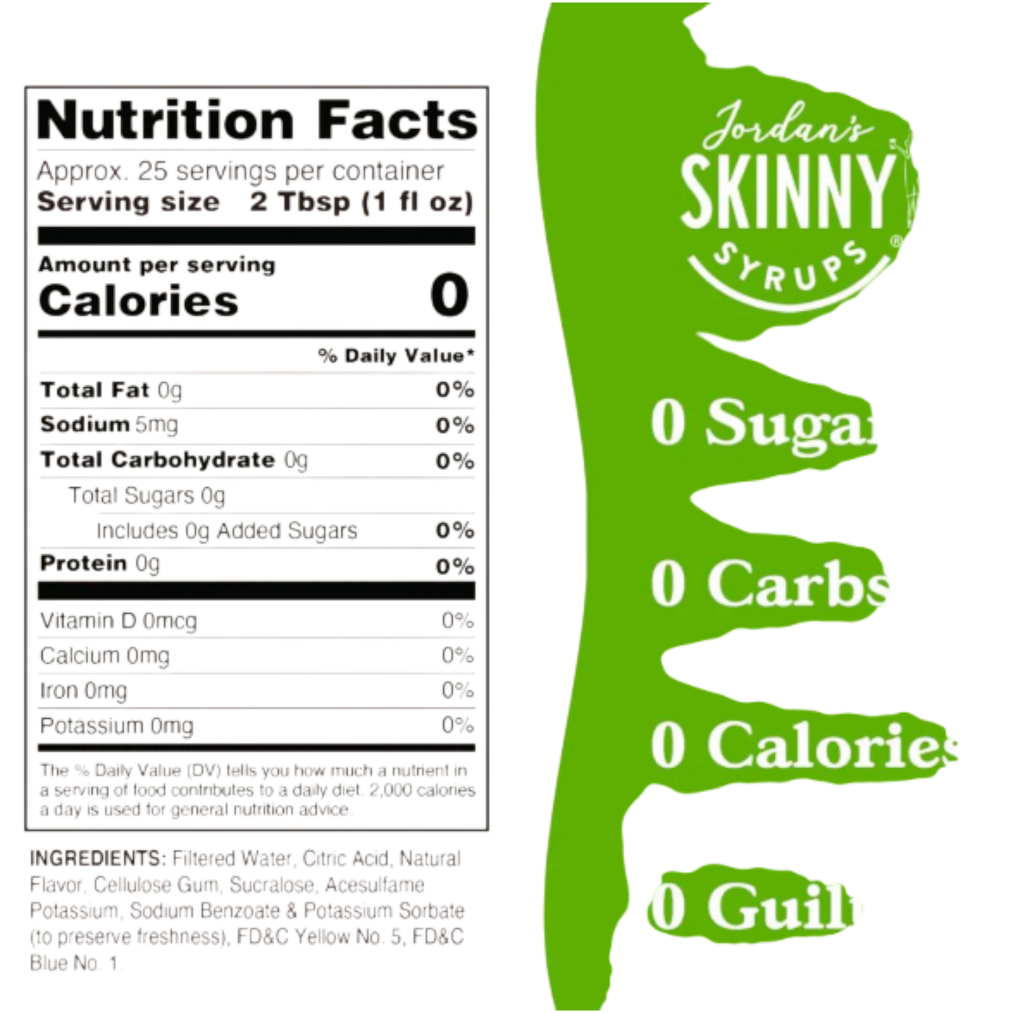 Skinny Syrup - Dragon - Sour Green Apple Syrup - 750ml