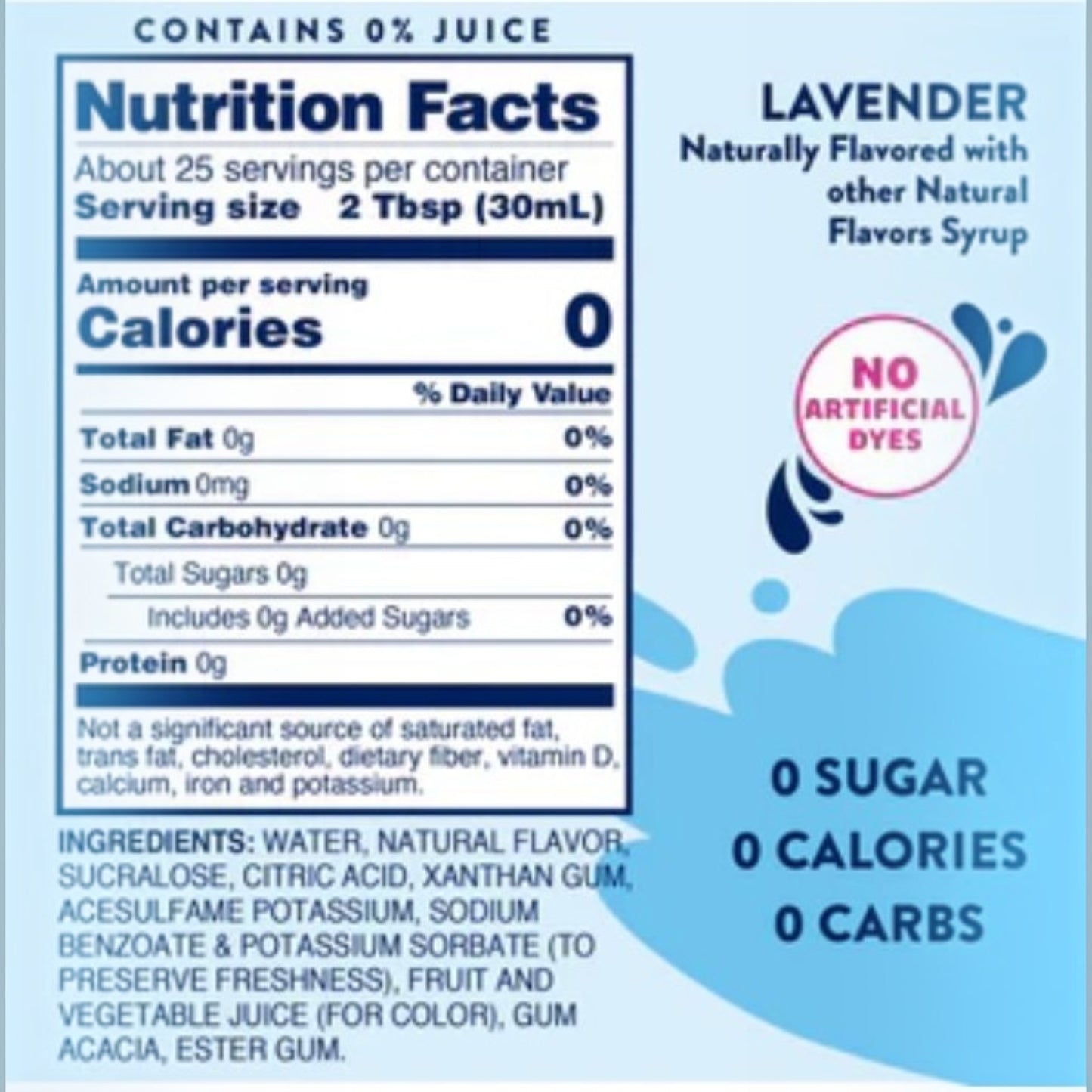 Skinny Syrup - Lavender Syrup - 750ml