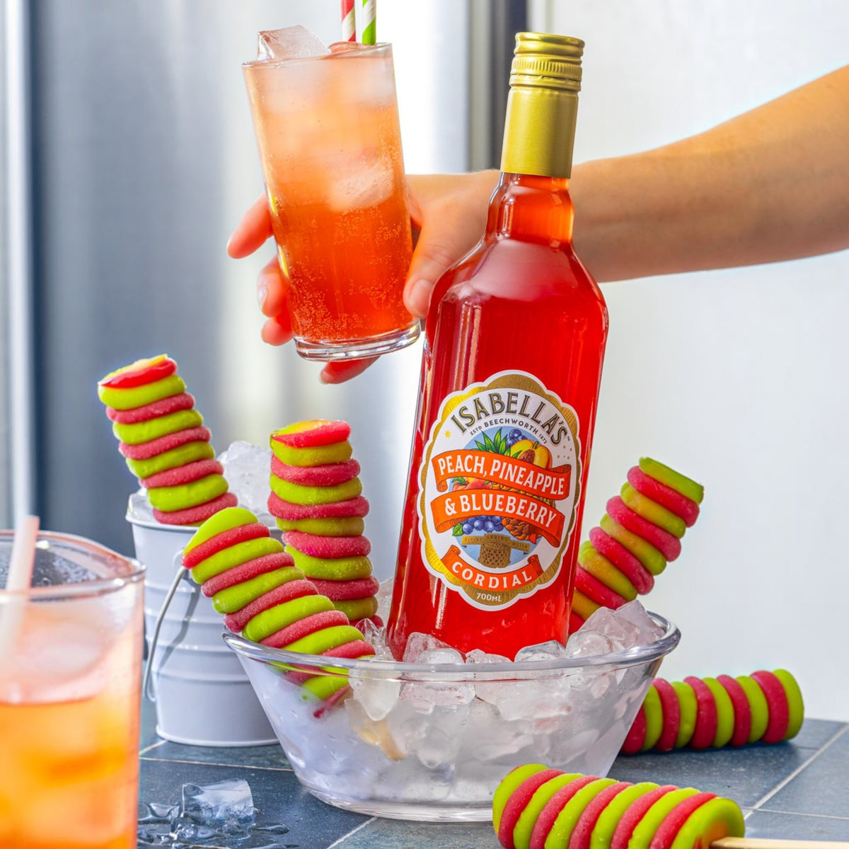 Isabella's - Peach, Pineapple & Blueberry Cordial 700ml
