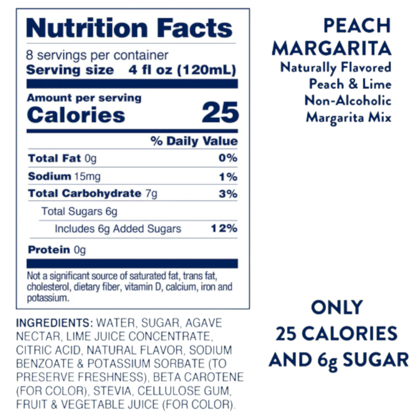 Skinny Syrup - Peach Margarita Mix - 946ml