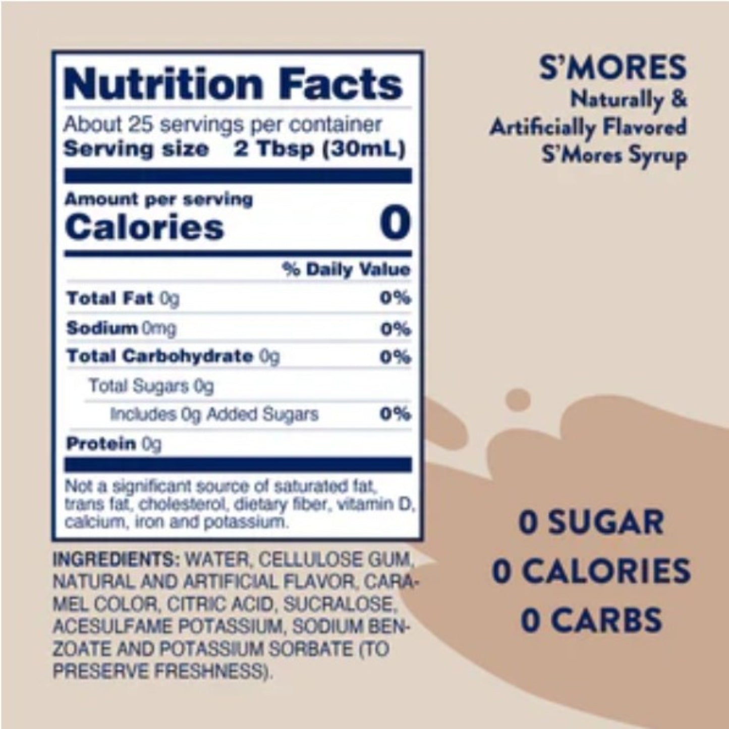 Skinny Syrup - S'mores Syrup - 750ml
