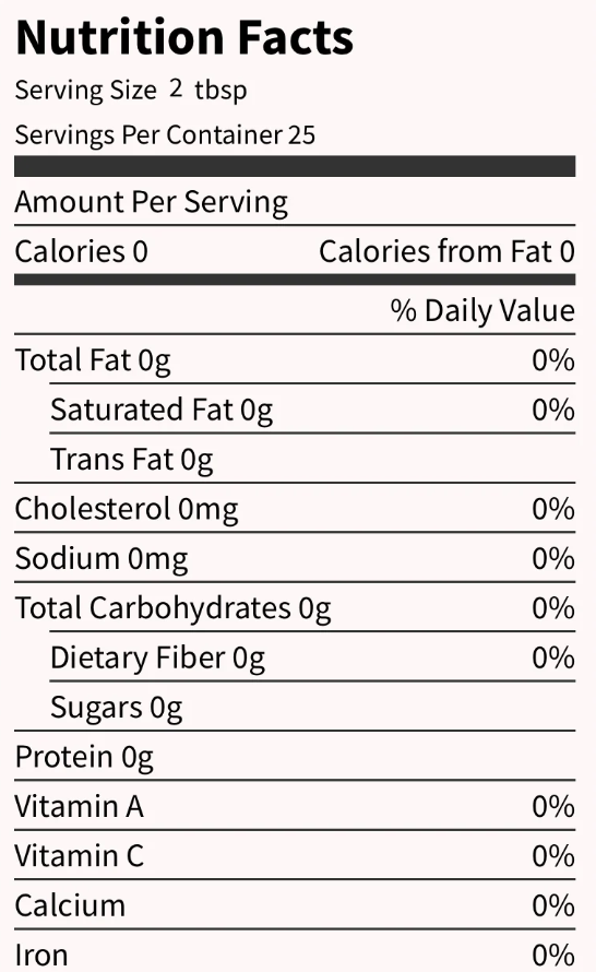 Slim Syrups  - Sugar Free Vanilla Caramel Creme Syrup - 750ml