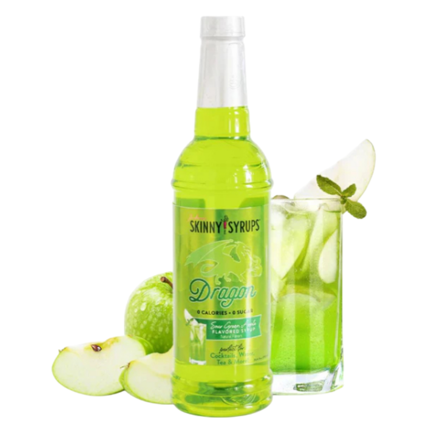 Skinny Syrup  - Dragon - Sour Green Apple Syrup - 750ml
