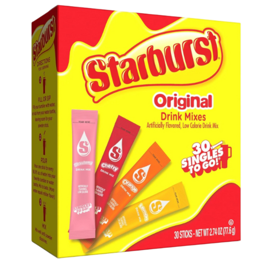 Starburst Sugar Free - Singles to Go Powdered Drink Mix - 30 Servings